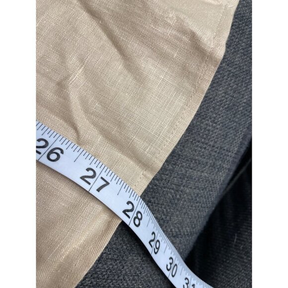 Vintage 90s Carlies Court Brown Linen Long Sleeve Button Down Shirt - Picture 10 of 10